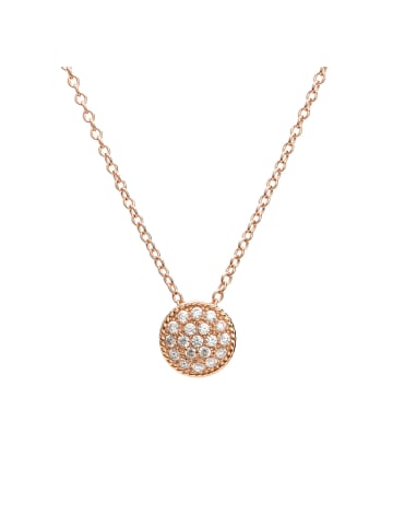 EYE CANDY Collier "RUND" in Rosegold aus Sterling-Silber