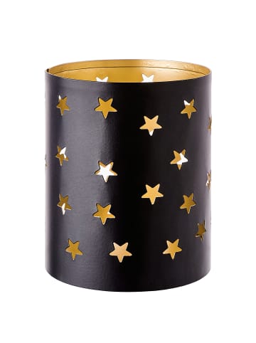 Butlers Windlicht LUMINOUS Sterne 4er-Set in Schwarz