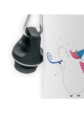 Mr. & Mrs. Panda Trinkflasche Einhorn Party ohne Spruch in Weiß