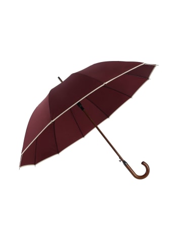 COFI 1453 Stockregenschirm mit Holzgriff - Regenschirm ø116 cm in Weinrot