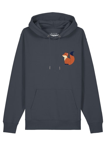 wat? Apparel Sweatshirt Cute Fox in India Ink Grey