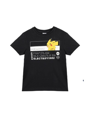 Pokémon Pikachu T-Shirt Kinder Jungen Oberteil Shirt in Schwarz