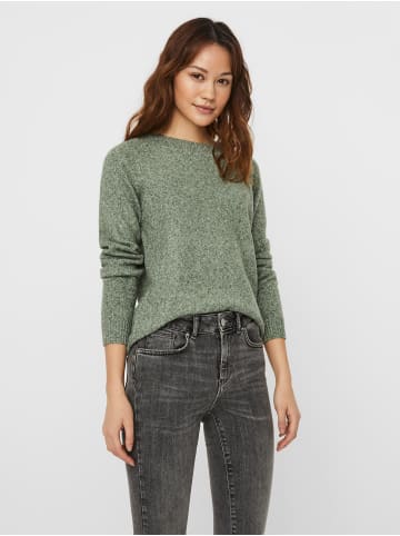 Vero Moda Strick Pullover Meliert Basic Langarm VMDOFFY in Grün-2