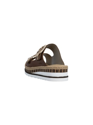 rieker Montreux-Sandalen aus Leder mit Keilabsatz Braun