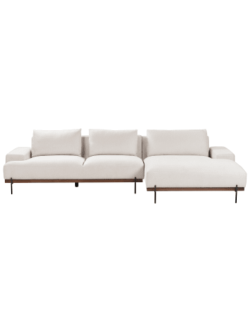 Beliani Ecksofa MARIFERD in Beige/Schwarz/Braun - (W) 316 x (H) 79 x (L) 146 cm