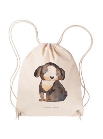 Mr. & Mrs. Panda Sportbeutel Hund Entspannen ohne Spruch in Creme