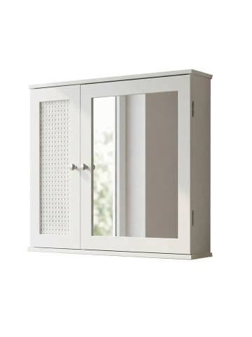 FineBuy Badregal in Weiß / MDF / 60x15x50