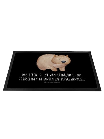 Mr. & Mrs. Panda Fußabtreter Wombat mit Spruch in Schwarz
