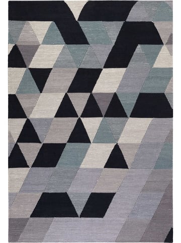 Esprit home Teppich "Triango Kelim" in Multicolor/Silber/Blau/Dunkelblau