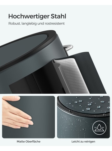 SONGMICS Kosmetikeimer Parri in Grau - (B)18.8 x (H)25.7 x (T)23.8 cm - 3 L