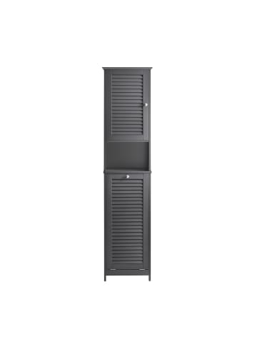 SoBuy Badezimmerschrank in Mattes Dunkelgrau - (W) 37 x (H) 170 x (L) 40 cm