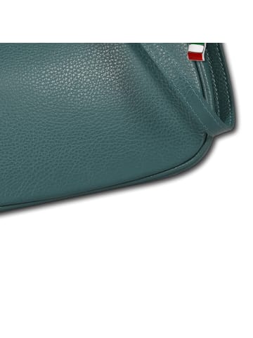 Florence Florence Schultertasche Leder petrolblau ca. 27cm