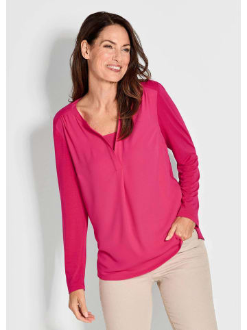 GOLDNER Kurzgröße:  Blusenshirt in pink