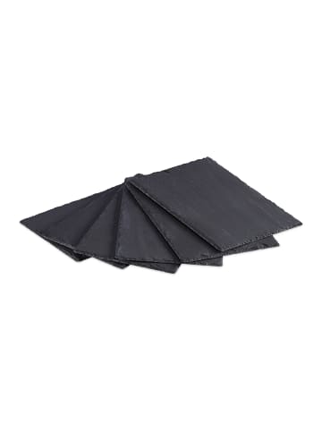 relaxdays 24x Schieferplatte in Anthrazit - (B)30 x(H)20 cm