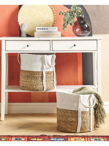 Beliani 2er-Set Korb BELLPAT in /Beige/Weiß