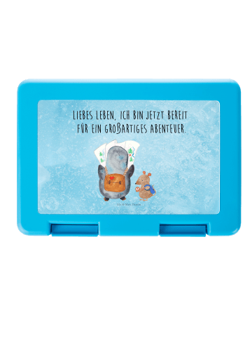 Mr. & Mrs. Panda Aufbewahrungsbox Pinguin & Maus Wanderer mit Sp... in Eisblau