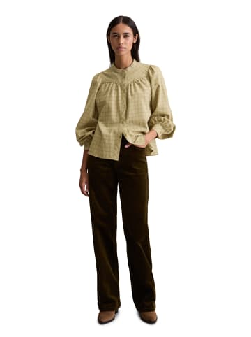 Marc O'Polo DENIM Karo-Bluse A-Shape in Light Green