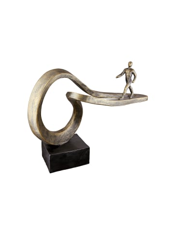 GILDE Skulptur Path bronzefarben - (H) 25 cm