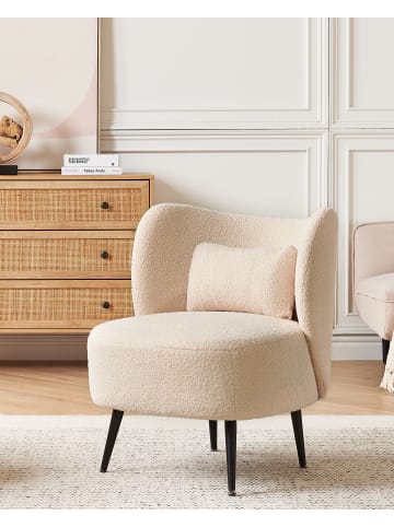 Beliani 2-tlg Sessel OTSBY in Beige/Schwarz