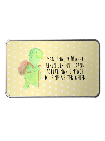 Mr. & Mrs. Panda Dose Schildkröte Wanderer mit Spruch in Gelb Pastell