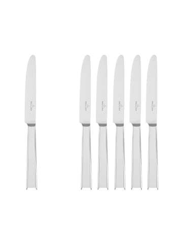 Villeroy & Boch 6er Set Tafelmesser Victor 228 mm in silber