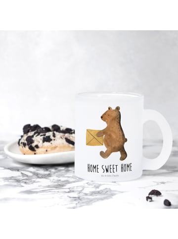 Mr. & Mrs. Panda Teetasse Bär Zuhause mit Spruch in Transparent