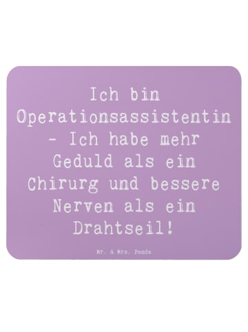 Mr. & Mrs. Panda Mousepad Spruch Geduld Operationsassistentin mi... in Lavendeltraum