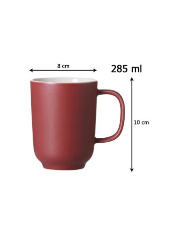 Ritzenhoff & Breker 6er Set Kaffeebecher Jasper 285 ml in beere