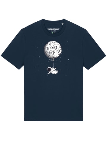 wat? Apparel T-Shirt Funny Spaceman in Dunkelblau
