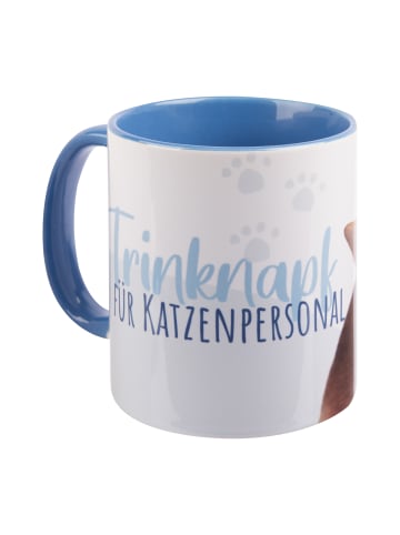 United Labels Katzen Tasse - Trinknapf für Katzenpersonal aus Keramik 320 ml in weiß