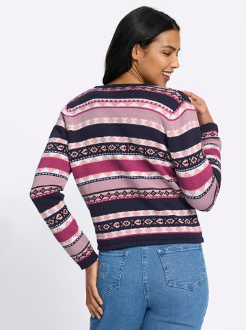 Sieh an! Strickjacke in marine-erika-gemustert