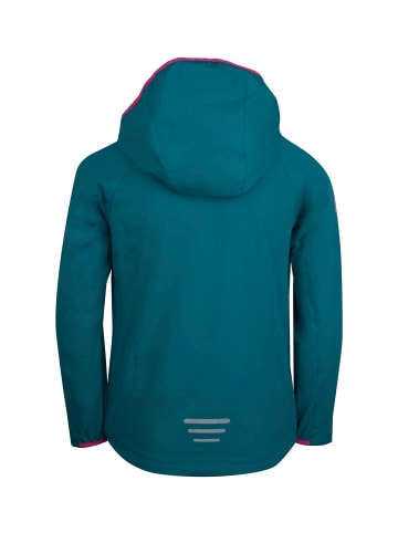 Trollkids Mädchen Softshelljacke "Kvalvika" in Smaragdgrün/Pink