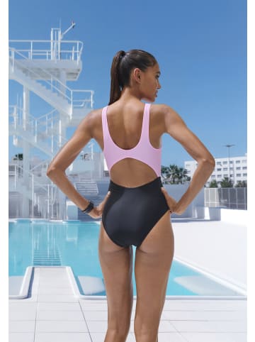 LASCANA ACTIVE Badeanzug in schwarz-rosa