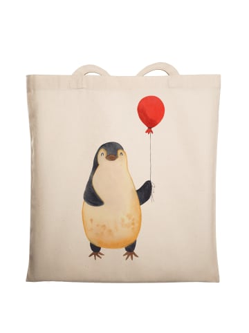 Mr. & Mrs. Panda Schultertasche Pinguin Luftballon ohne Spruch in Creme