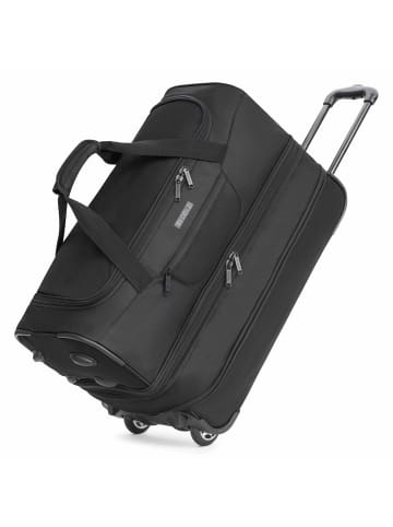 Redolz Duffle Essentials MEDIUM EXP. 2 Rollen Reisetasche S 55 cm mit Dehnfalte in black2