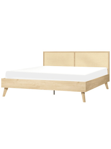 Beliani Doppelbett MONPAZIER in Braun - (W) 187 x (H) 99 x (L) 209 cm