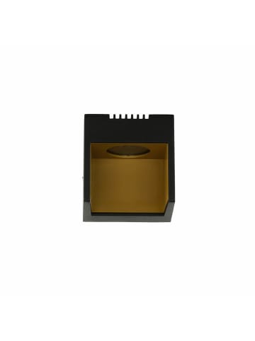 Licht-Erlebnisse Außen Wandlampe EEK G (B)9 x (H)9 cm in Schwarz Gold
