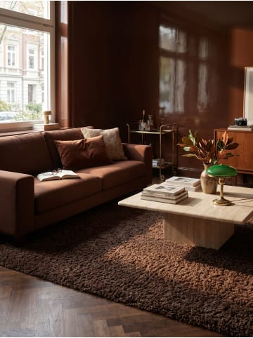 KADIMA DESIGN Teppich Hochflor Shaggy Waschbar Einfarbig RHEIN Strapazierfähig in Braun