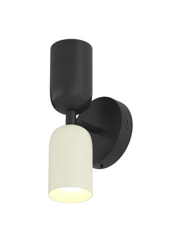 home24 Akku-Wandleuchte NIMI in Schwarz / Creme