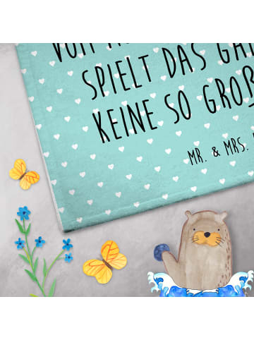 Mr. & Mrs. Panda gäste wc handtuch Fuchs Lord mit Spruch in Türkis Pastell