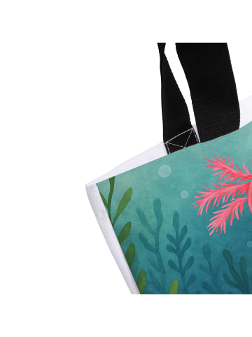 Mr. & Mrs. Panda Strandtasche Axolotl Glücklich Design ohne Spruch in Weiß