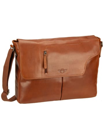 Greenburry Schultertasche Waxy Vintage A4 Messenger in Tobacco Nut