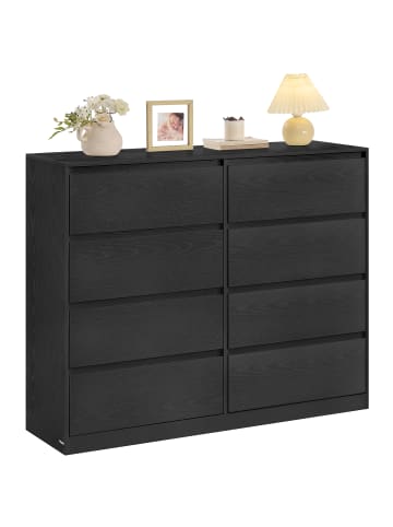 VASAGLE 8er-Set: Kommode Kailyn in Schwarz - (B)119.4 x (H)97.5 x (T)40 cm