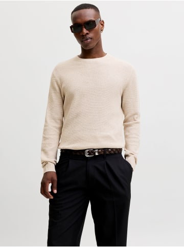 Jack & Jones Strickpullover in Greige
