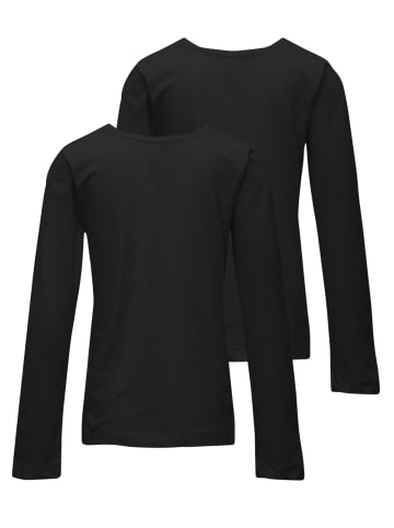 KIDS ONLY Langarmshirts 2er Pack KOGNEW ONLY L/S TEE in black