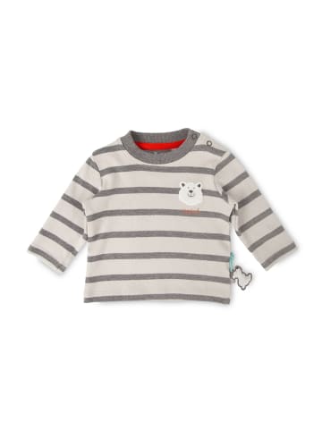 Sigikid Langarmshirt Polar Expedition in hellgrau/grau gestreift