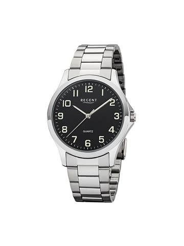 Regent Armbanduhr-Analog silber mittel (ca. 39mm) Regent Metallarmband