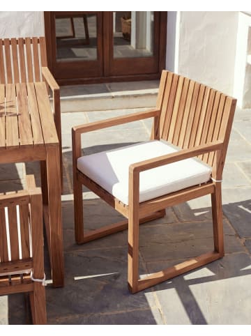 Beliani 8er-Set Gartenstuhl SASSARI II PREMIUM in Braun/Weiß