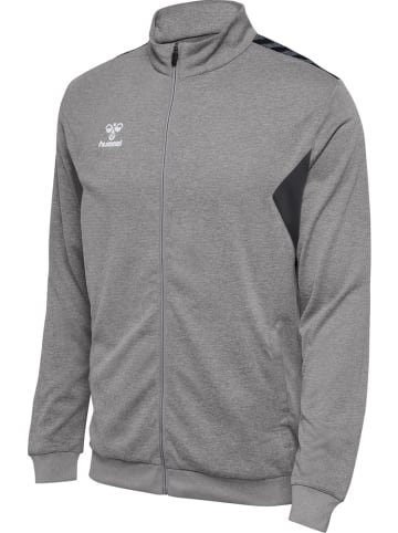Hummel Trainingsjacke "Hmlauthentic Pl Zip Jacket" in Grau