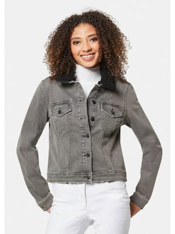 MADELEINE Jeansjacke mit Teddykragen in grey